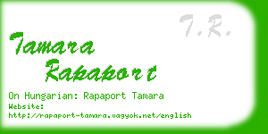 tamara rapaport business card